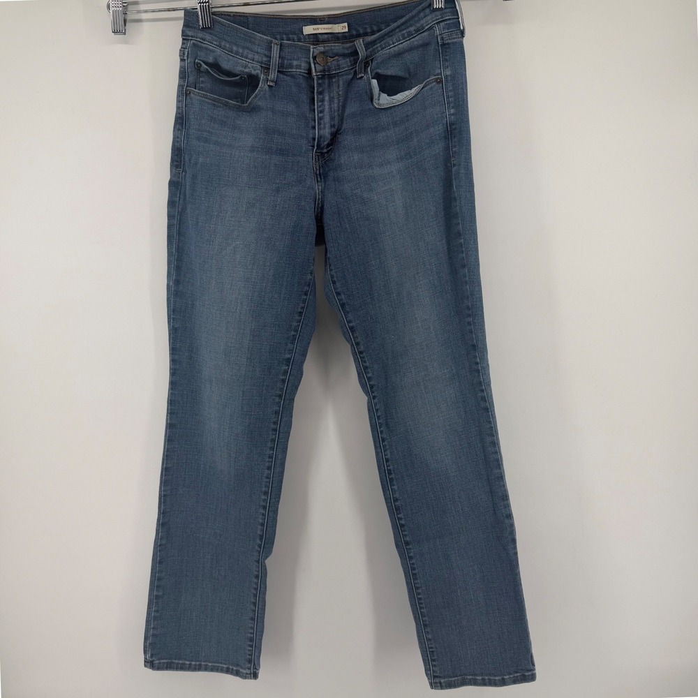 Levi's Jeans Womens‎ 29 x31 Blue 505 Straight Medium Wash Mid Rise Denim